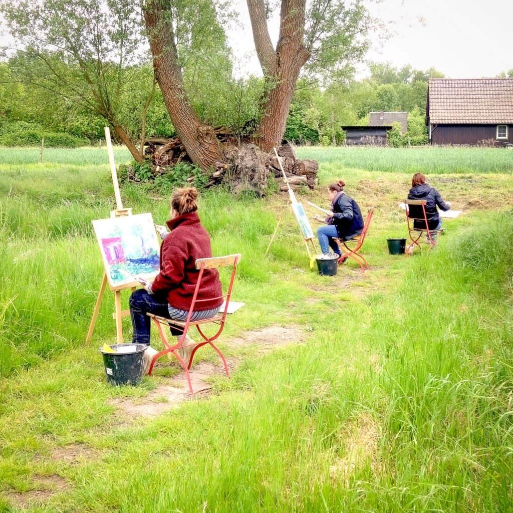 Freiluftmalerei im Freilandmuseum Lehde Foto: Museum OSL- Ehrhardt